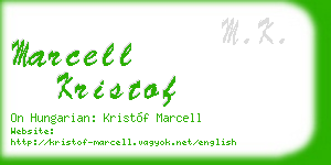 marcell kristof business card
