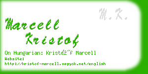 marcell kristof business card
